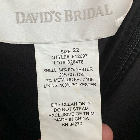 David’s Bridal Cocktail Bridesmaid Strapless Party Dress Size 22 - Picture 4 of 7